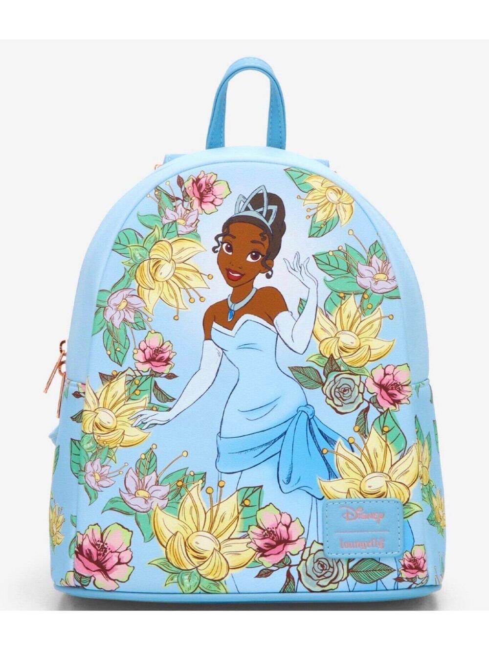 Loungefly Disney The Princess And The Frog Blue Floral Mini Backpack
